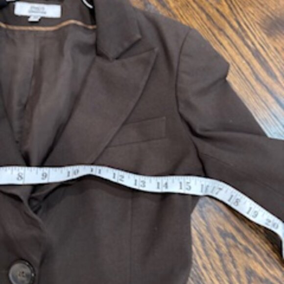 Vintage brown blazer- sz EU 36 - Picture 4 of 6